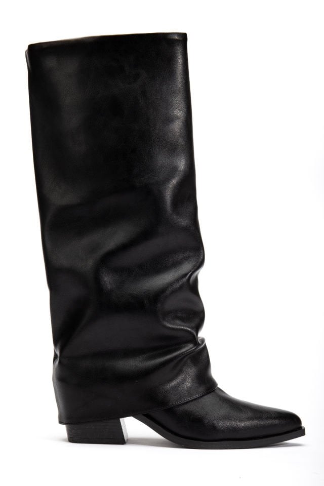 Siyah Mat Deri Pantolon Western Çizme 6515 39