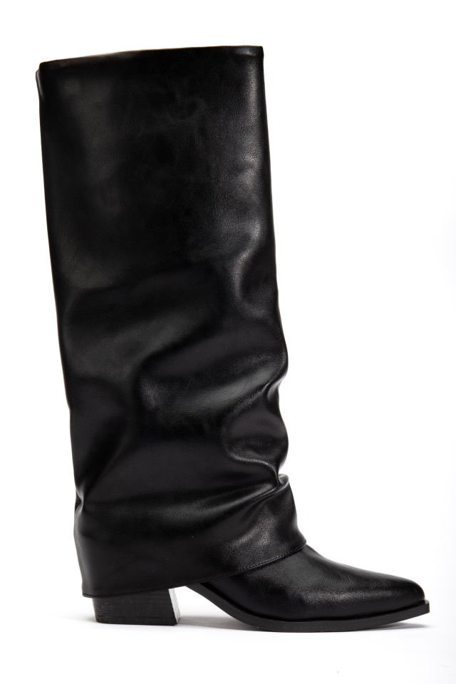 Siyah Mat Deri Pantolon Western Çizme 6515