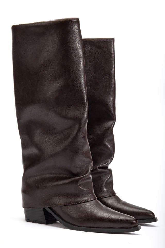 Acı Kahve Mat Deri Pantolon Western Çizme 6515 39