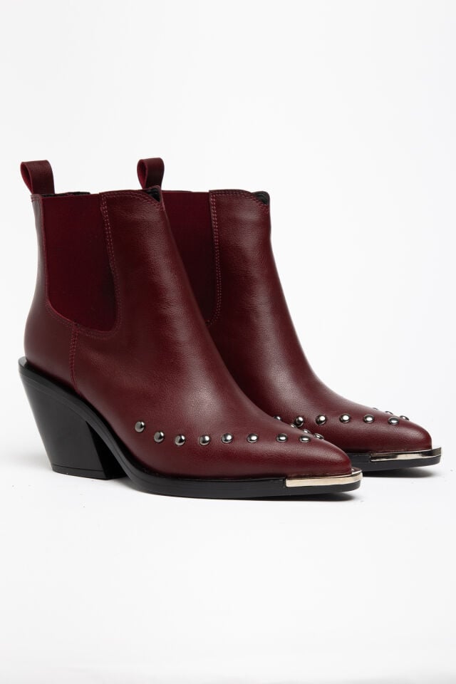 Bordo Mat Deri Lastikli Western Bot 3732 39