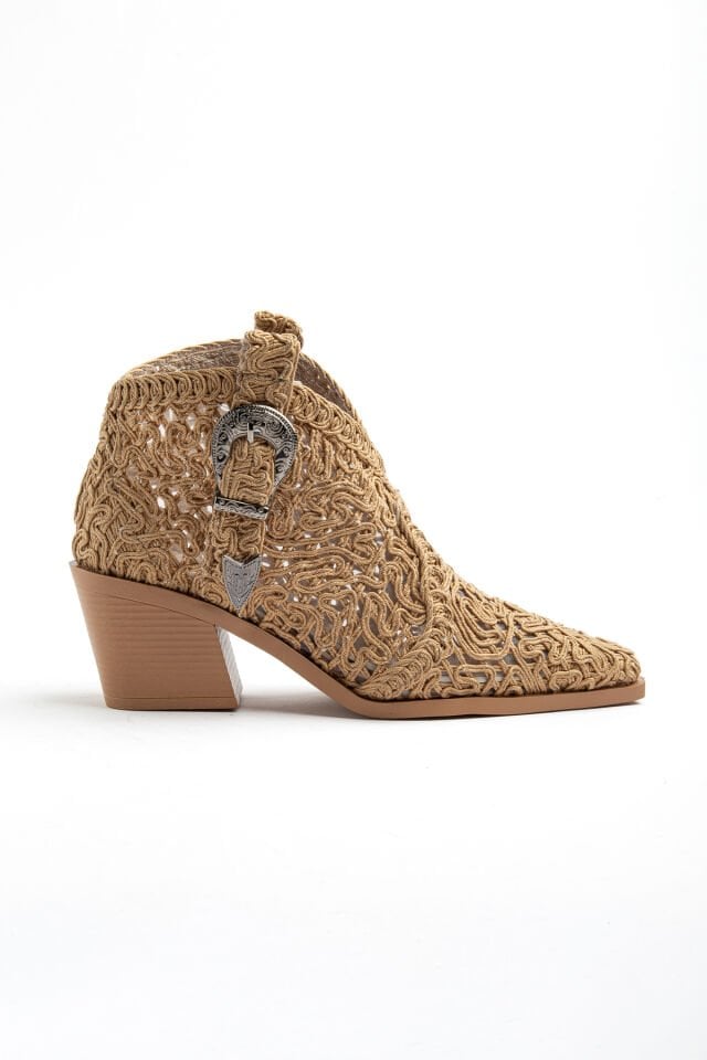 Camel Örgü Western Kısa Tokalı Kovboy Bot 5470 38