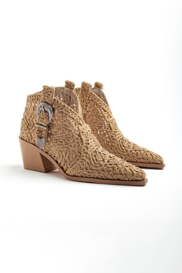 Camel Örgü Western Kısa Tokalı Kovboy Bot 5470 38