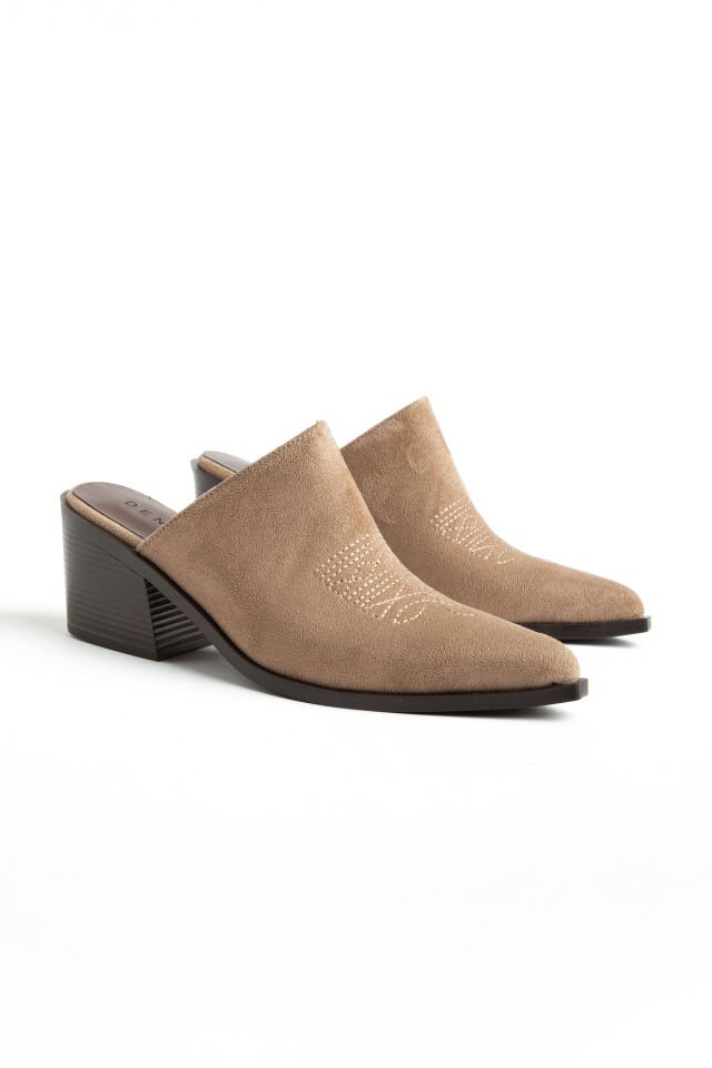 Vizon Süet Nakışlı Trok Detay Terlik 7550