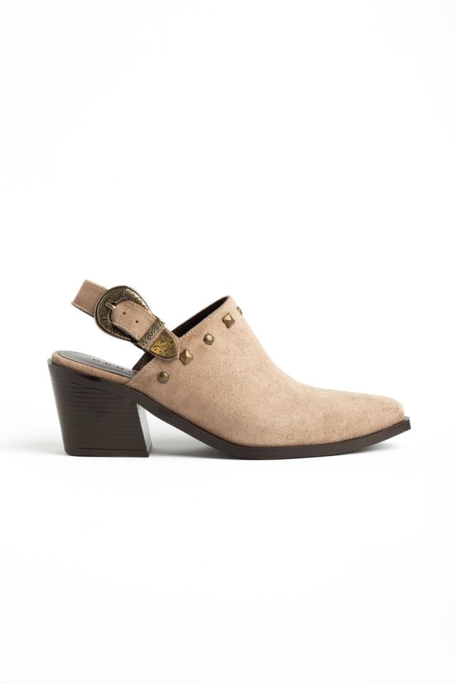 Vizon Süet Trok Detay Arkası Açık Sandalet 3265